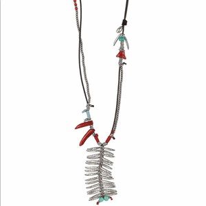 Uno De 50 Pendant Beaded Necklace TAGS ON